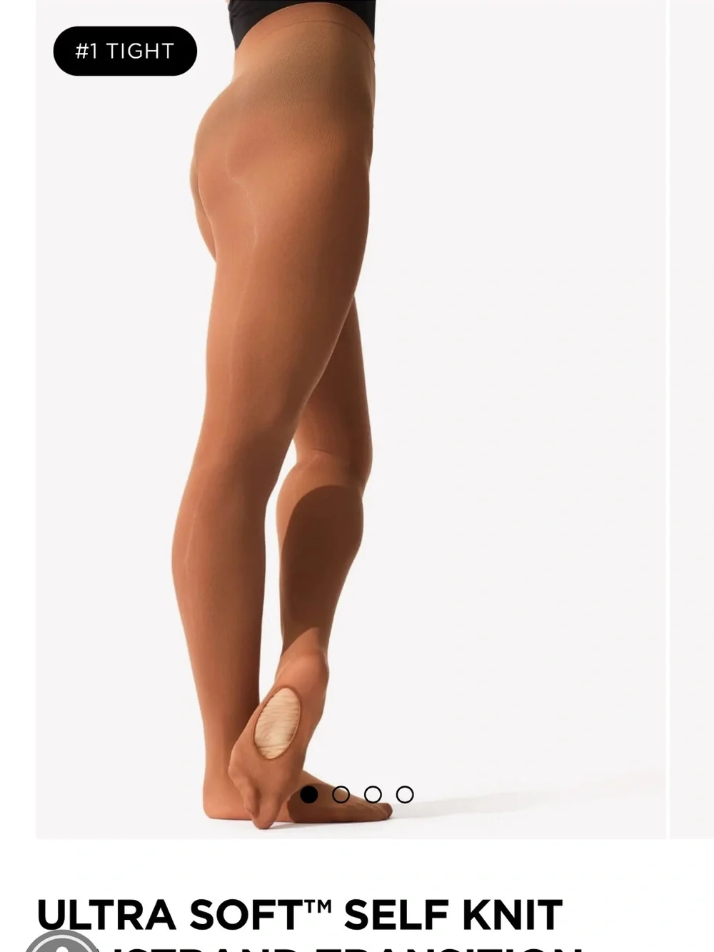 Capezio Ultra Soft Self Knit Waistband Transition Tight